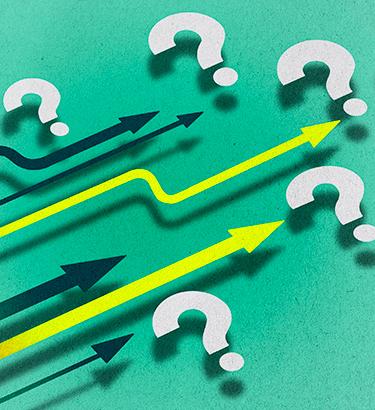 Multiple-arrows-pointing-to-question-marks